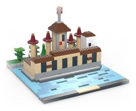 Brick-built model of the Château de Chillon
