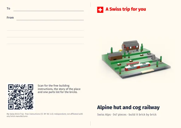Gift card for Alpine hut and cog railway