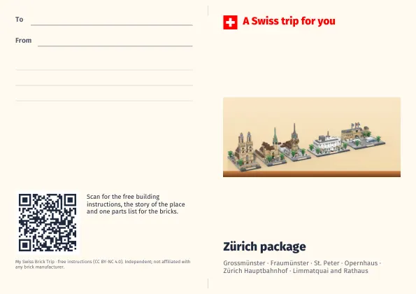 Gift card for Zürich package