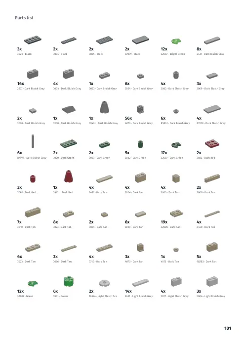 Heftseite 101: Teileliste