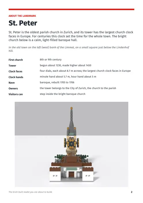 Page 2 de la notice : Le monument
