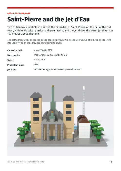 Page 2 de la notice : Le monument