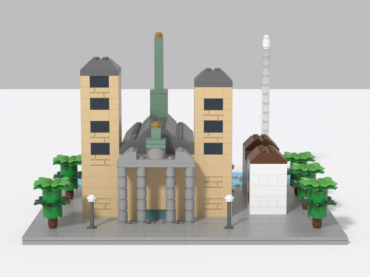 Saint-Pierre and the Jet d'Eau model, front